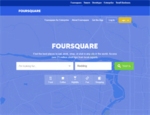 Tablet Screenshot of foursquare.com