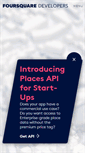 Mobile Screenshot of developer.foursquare.com