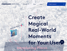 Tablet Screenshot of developer.foursquare.com
